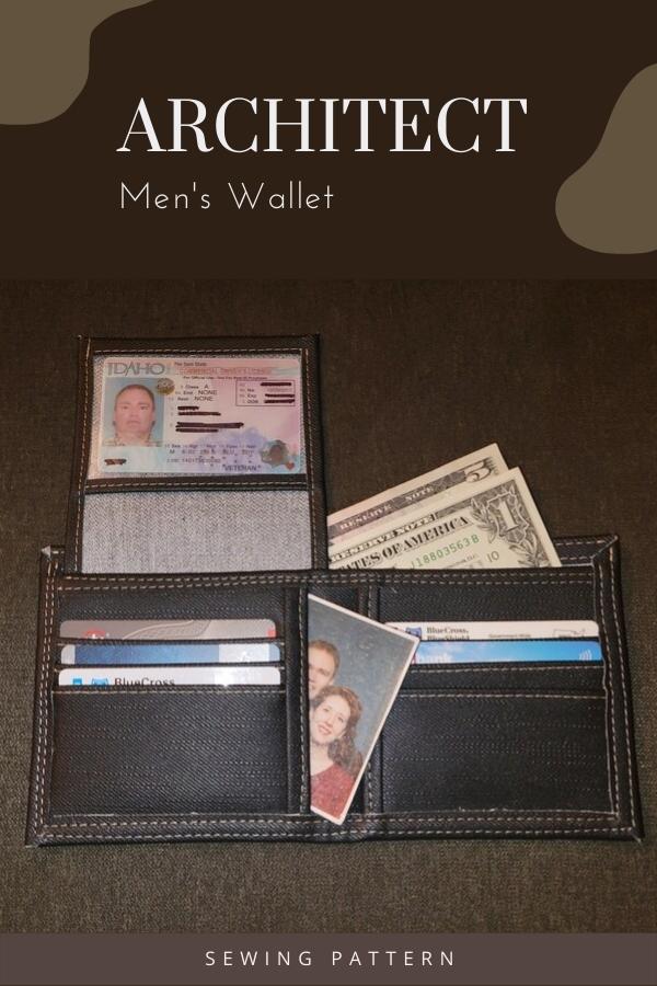 Architect Men's Wallet sewing pattern