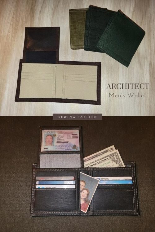 Architect Men's Wallet sewing pattern Sew Modern Bags