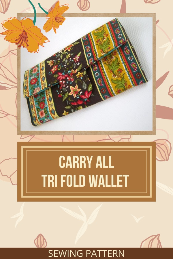 Carry All Tri Fold Wallet sewing pattern