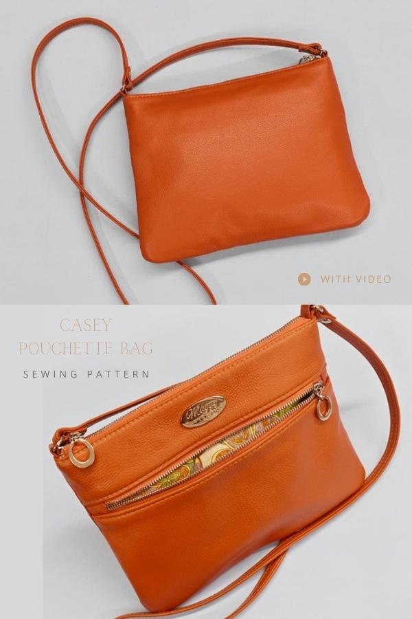 Casey Pouchette Bag sewing pattern (with video)