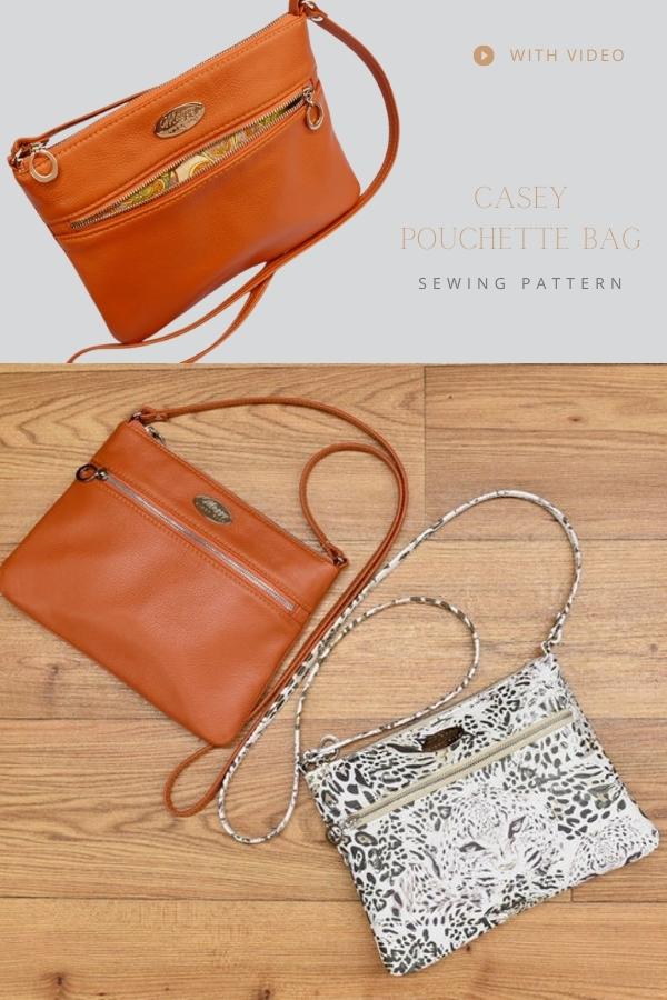 Casey Pouchette Bag sewing pattern (with video)