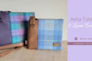 Aelia Tote Bag and Luna Crossbody sewing patterns (with video)