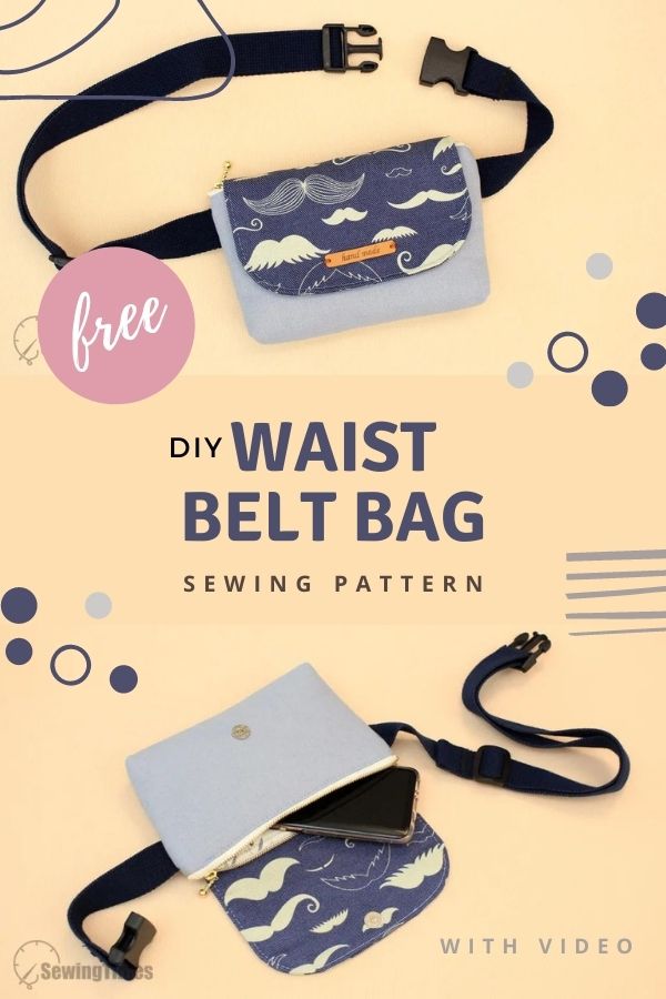 DIY Waist Belt Bag FREE sewing tutorial (with video)