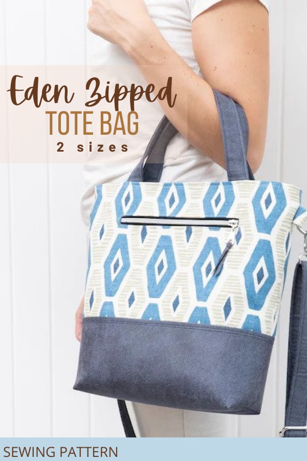 Eden Zipped Tote Bag sewing pattern (2 sizes)