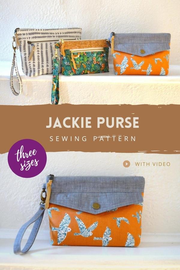 Jackie Purse sewing pattern (3 sizes plus video)