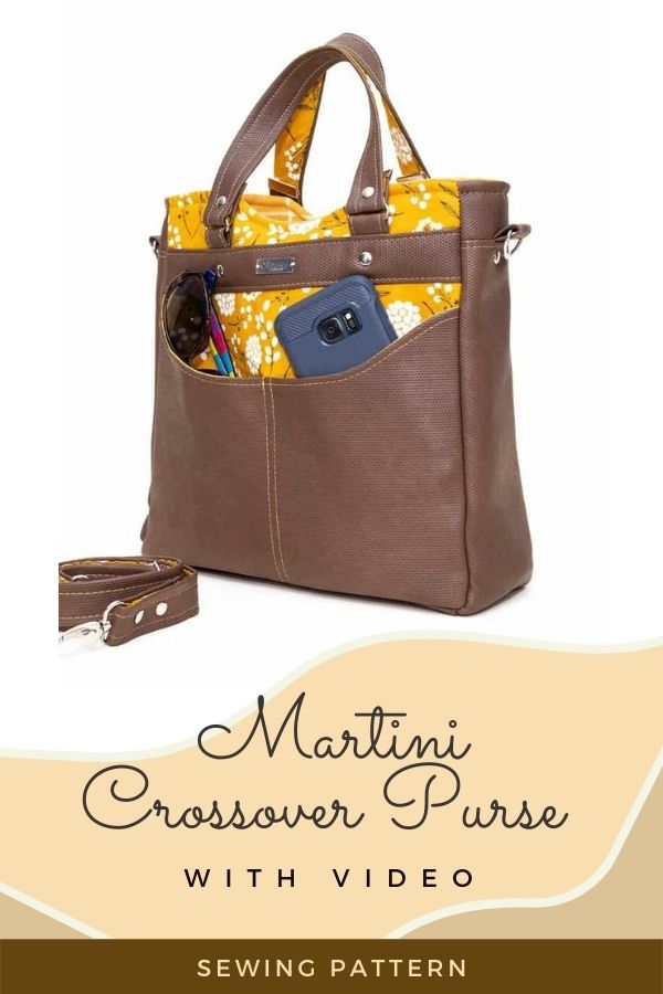 Martini Crossover Purse sewing pattern (with video)