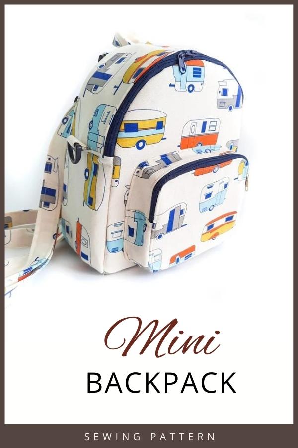 Mini Backpack sewing pattern with video Sew Modern Bags