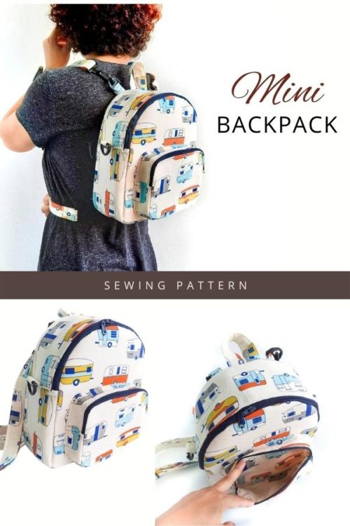 Mini Backpack sewing pattern with video Sew Modern Bags