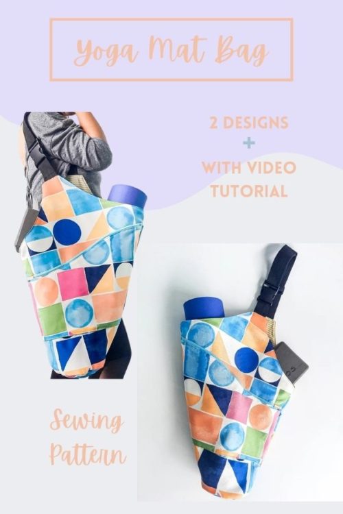 Yoga Mat Bag sewing pattern (2 designs with video tutorial) Sew Modern Bags