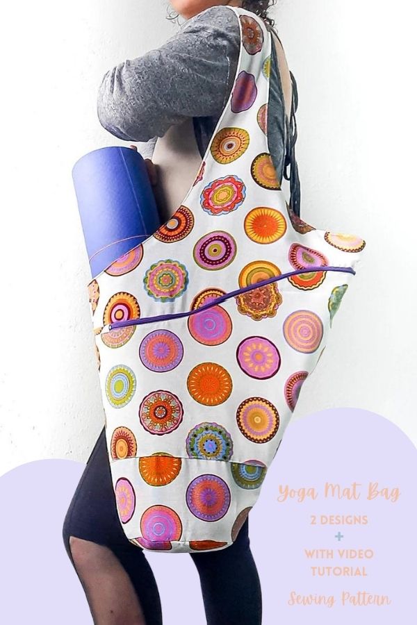 Yoga Mat Bag PDF Sewing Pattern by NeedleAndSpatula #yogamatbags