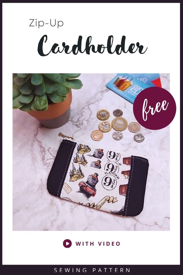 Zip-Up Cardholder sewing pattern (FREE with video)