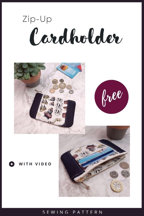 Zip-Up Cardholder sewing pattern (FREE with video)