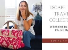 Escape Pod Travel Collection (Weekend Bag and Clutch Bag) sewing pattern (with videos)