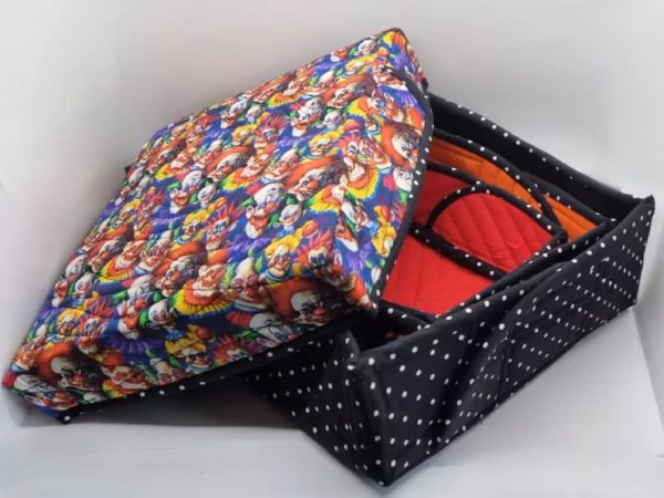 The Crap Caddies - a set of 3 nesting caddies with a lid - sewing pattern (with videos)