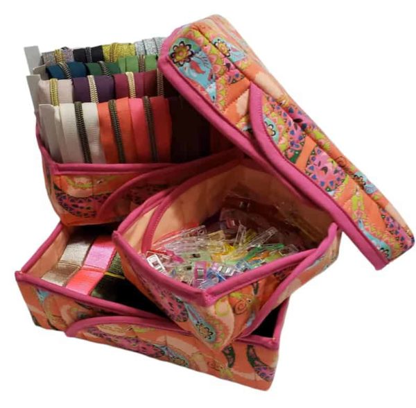 The Crap Caddies - a set of 3 nesting caddies with a lid - sewing pattern (with videos)