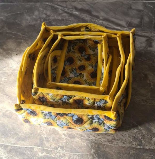 The Crap Caddies - a set of 3 nesting caddies with a lid - sewing pattern (with videos)
