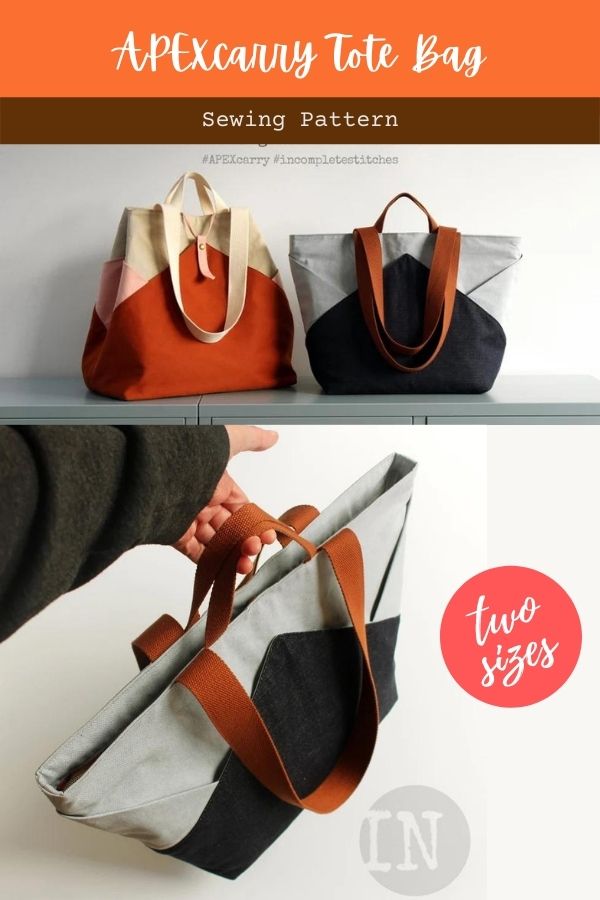 APEXcarry Tote Bag sewing pattern (2 sizes)