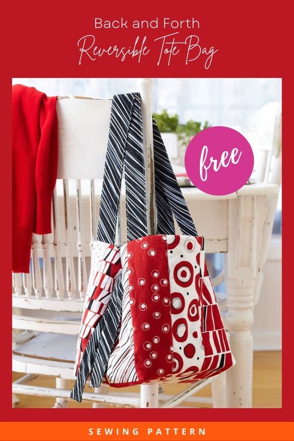 Back and Forth Reversible Tote Bag FREE sewing pattern