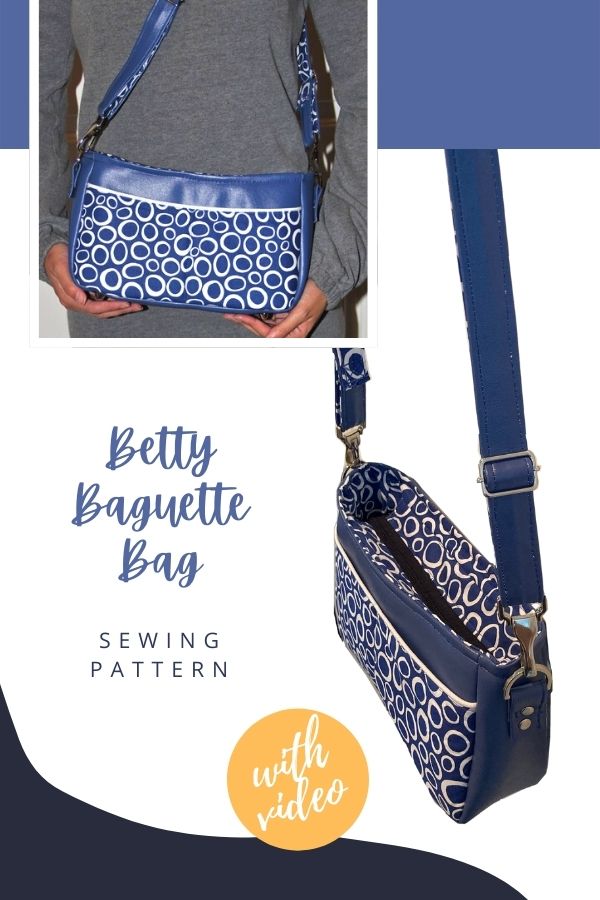 Betty Baguette Bag sewing pattern (with video)
