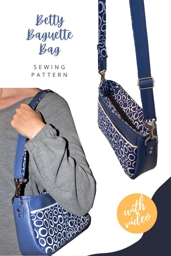 DIY baguette shoulder bag tutorial (free pattern) 