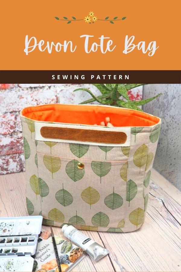 Simple Shoulder Strap Tote Bag sewing pattern - Sew Modern Bags