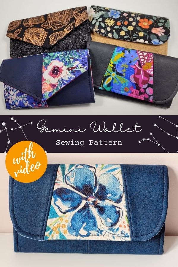 Gemini Wallet sewing pattern (with videos)