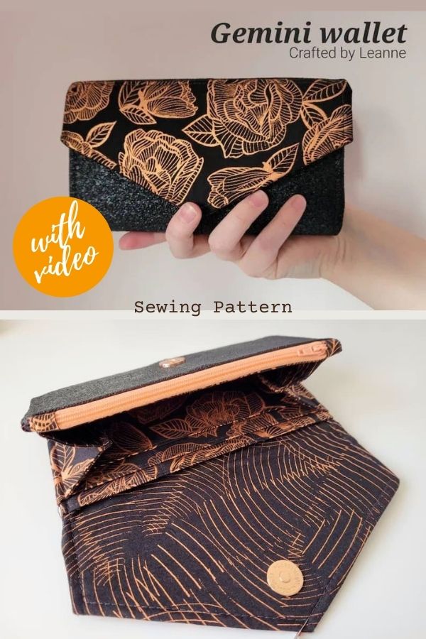 Gemini Wallet sewing pattern (with videos)