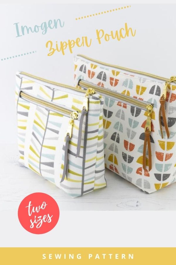 Imogen Zipper Pouch sewing pattern (2 sizes)