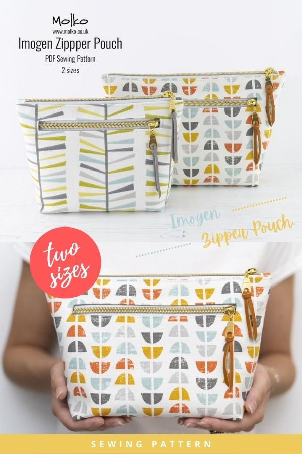 Imogen Zipper Pouch sewing pattern (2 sizes)