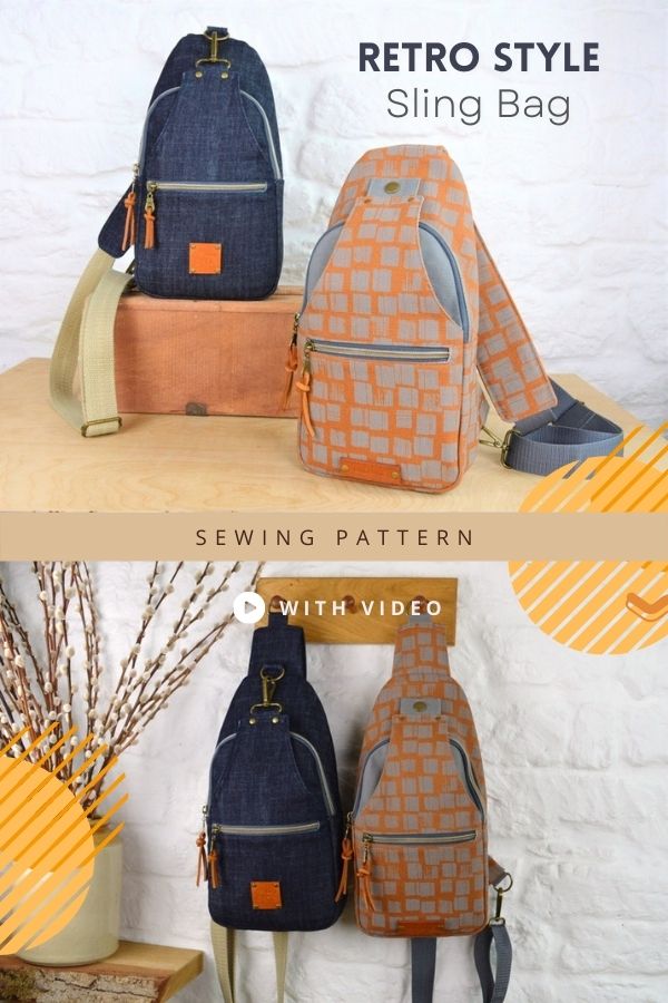 Retro Style Sling Bag sewing pattern (with video)