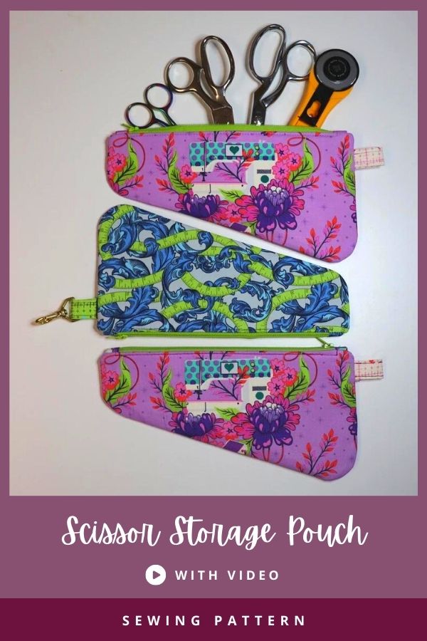 Scissor Storage Pouch sewing pattern (with video)