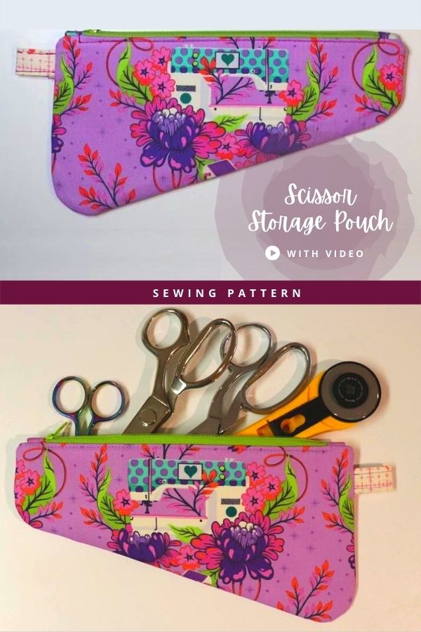 Scissor Storage Pouch sewing pattern (with video)