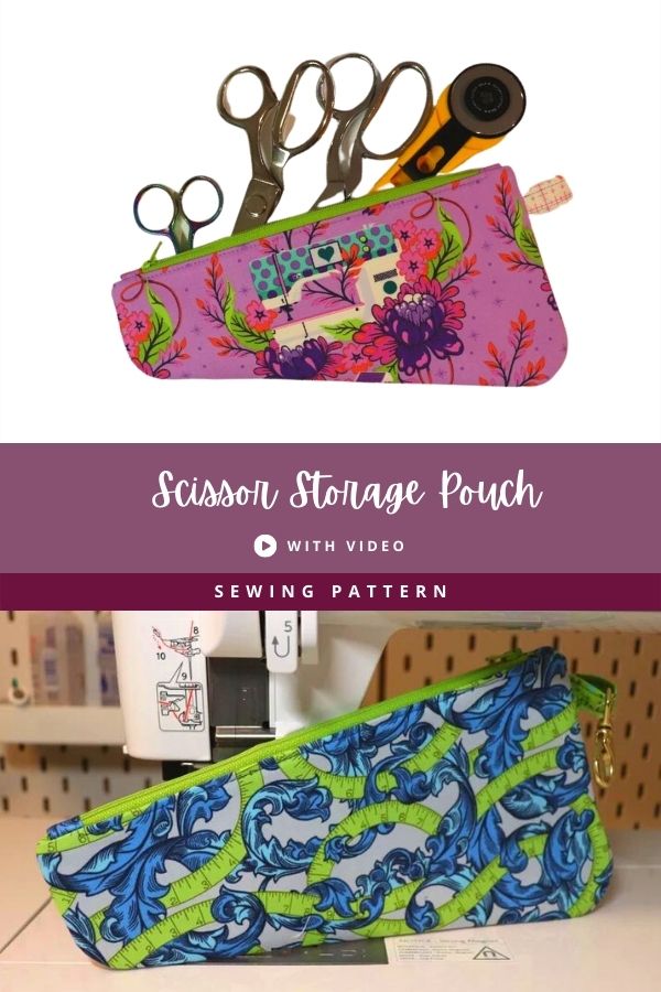Scissor Storage Pouch sewing pattern (with video)