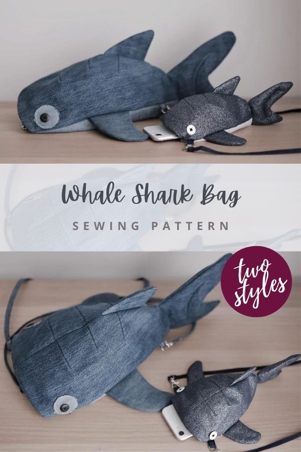 Whale Shark Bag sewing pattern (2 styles)