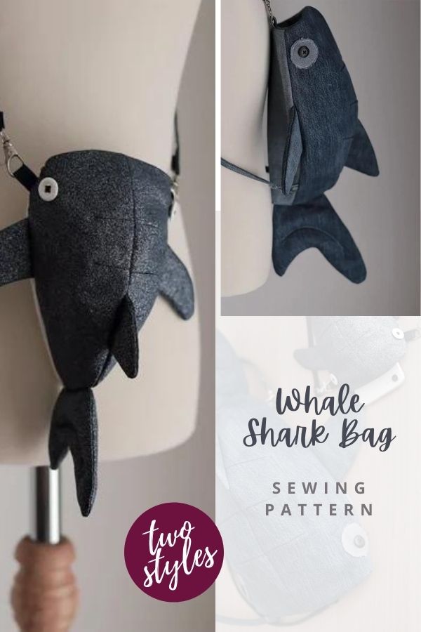 Whale Shark Bag sewing pattern (2 styles)