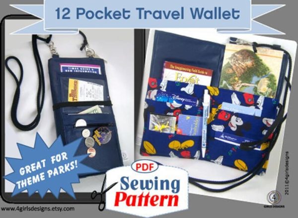12 Pocket Travel Wallet sewing pattern