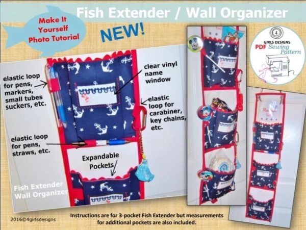 A Wall and Door Organizer sewing pattern
