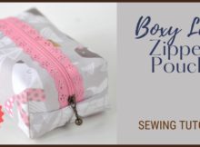 Boxy Lace Zipper Pouch FREE sewing tutorial