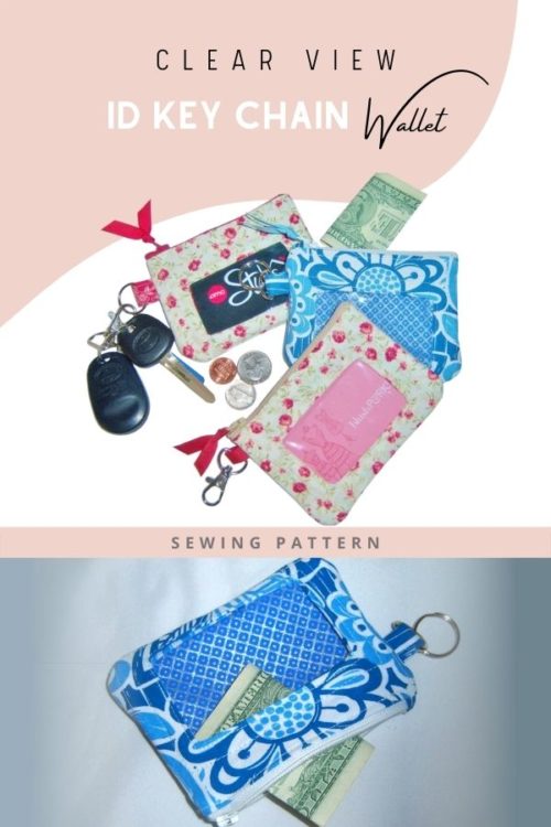 Clear View ID Key Chain Wallet sewing pattern - Sew Modern Bags