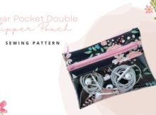 Clear Pocket Double Zipper Pouch sewing pattern