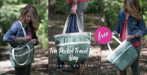 DIY Tote Bag with Fold Up Pocket • Heather Handmade