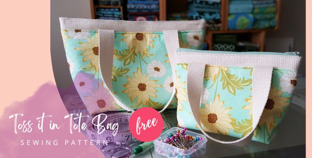 Toss it in Tote Bag FREE sewing pattern - Sew Modern Bags