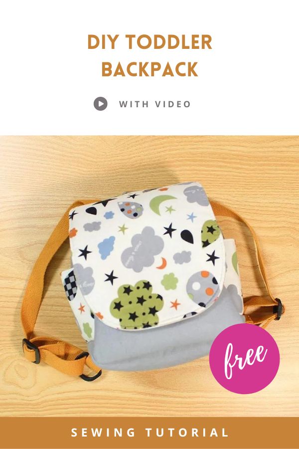 DIY Toddler Backpack FREE sewing tutorial (with video)