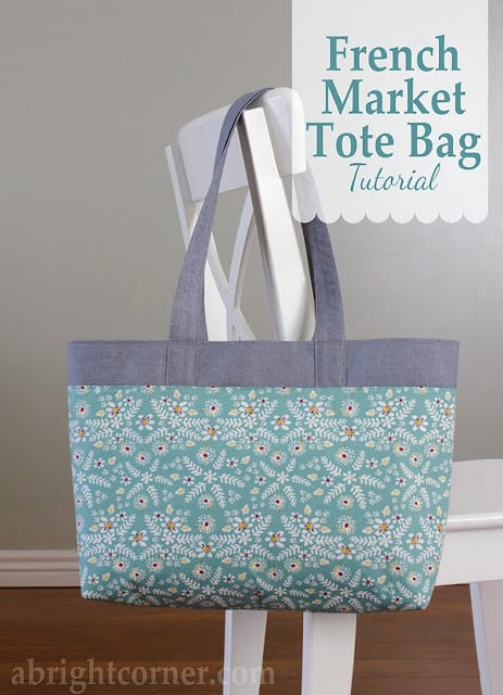 French Market Tote Bag FREE Tutorial