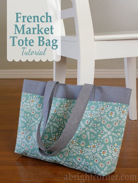 French Market Tote Bag FREE Tutorial