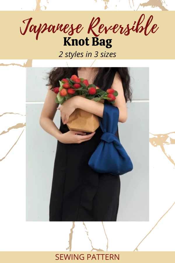 Japanese Reversible Knot Bag sewing pattern (2 styles in 3 sizes)