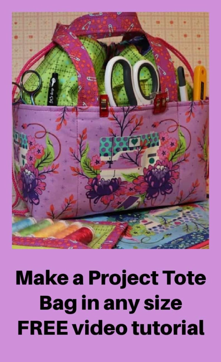 Make a Project Tote Bag in any size FREE video tutorial