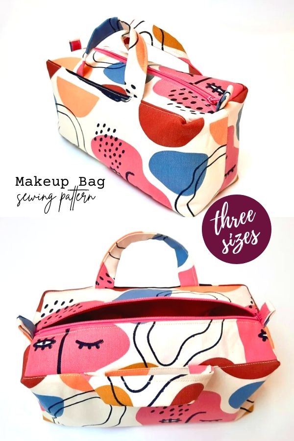 Makeup Bag sewing pattern (3 sizes)