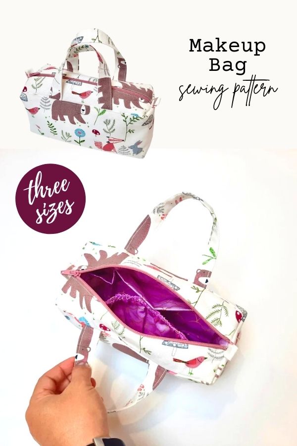 Makeup Bag sewing pattern (3 sizes)