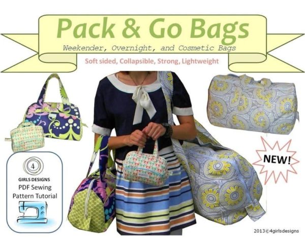 Pack and Go Bags (3 sizes) sewing pattern